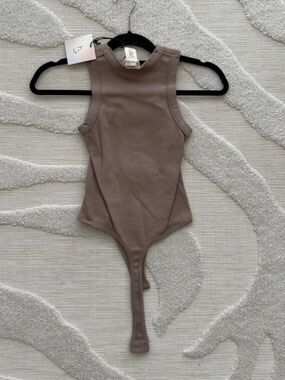 Happily Grey Brown Thong Bodysuit